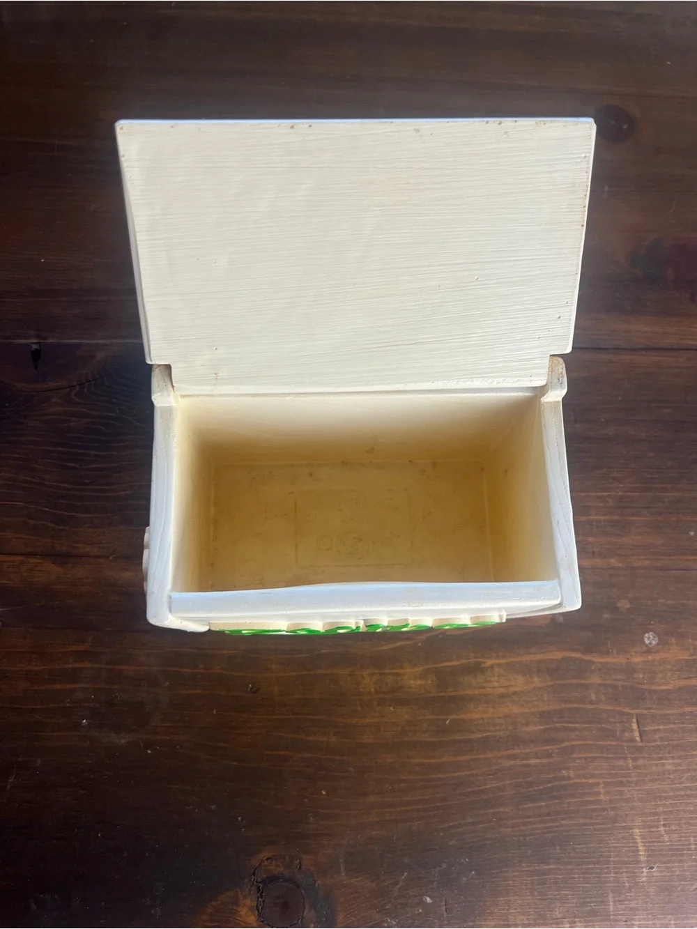 Vintage 60s wooden Floral Recipe Box